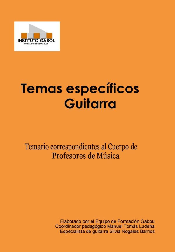 Temas Específicos Guitarra Profesor de Música